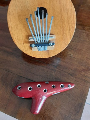 Ocarina flute and walnut crust