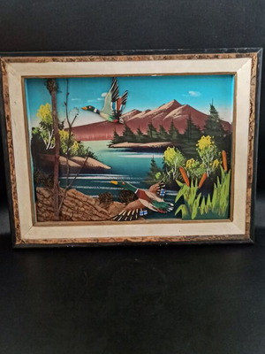 Retro framed art used with nostalgic depiction
