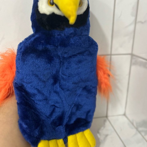 Plush Parrot Puppet New Theater Toy Germany 1997 Blue