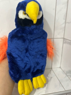 Plush Parrot Puppet New Theater Toy Germany 1997 Blue