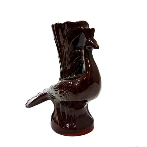 Vintage ceramic vase in the shape of a stylized peacock like new