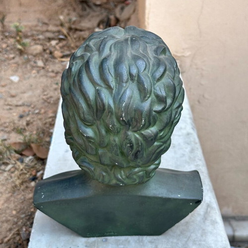 Bust of Alexander the Great used with bronze patina finish