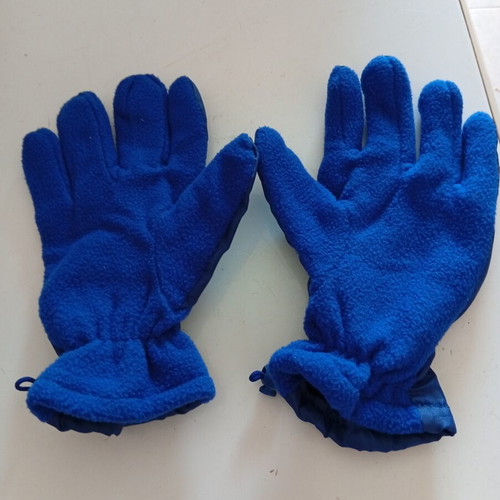 Winter gloves blue like new, polyester and acrylic