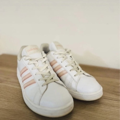 Adidas Grant Court 38 used, white and pink