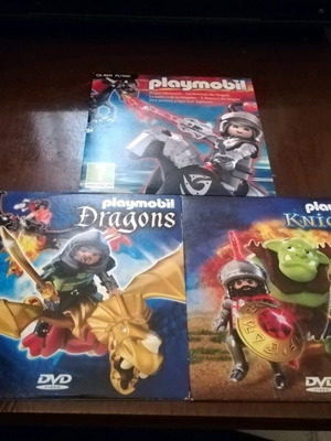 Playmobil pack of 2 DVDs and 1 PC game used, dubbed