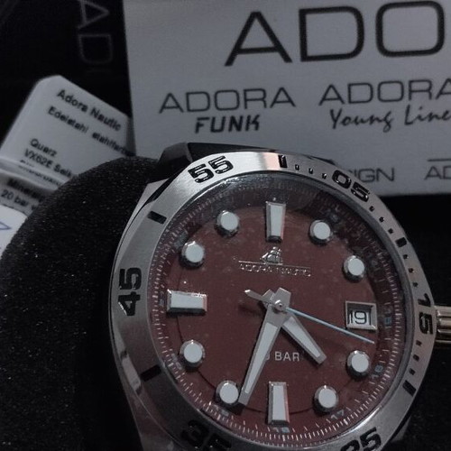 ADORA Nautic Men's Pro Diver Watch, Deep Red, 20 ATM