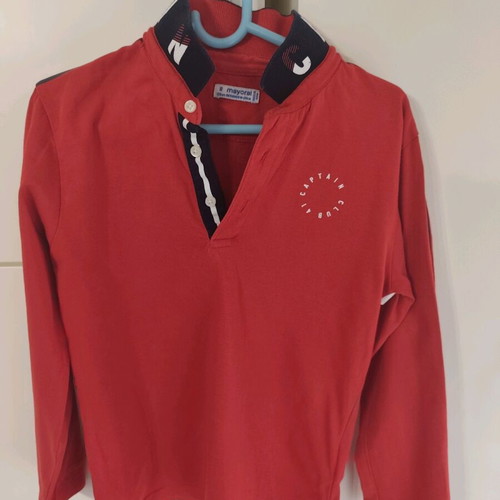 Mayoral polo used for boy 8 years old, red, size 128 cm