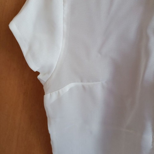 White vintage shirt with chest ruffles, like new, size M