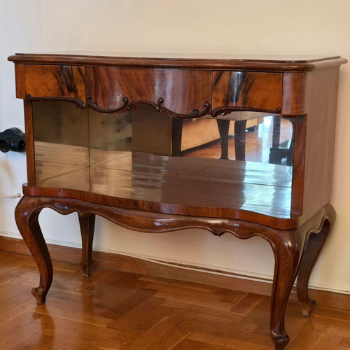 Vintage Louis XV style sideboard table walnut wood like new