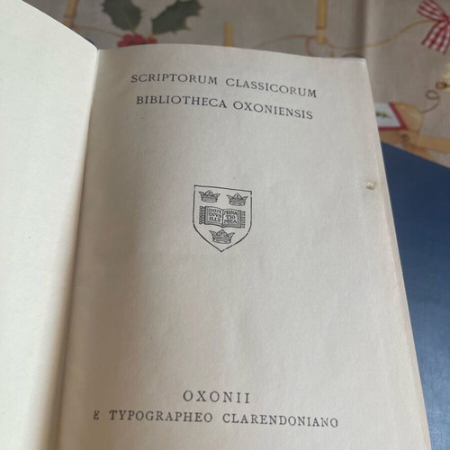 Oxford stereotypical editions used, set of 8 books with ancient text