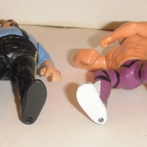 WWF Giant Wrestling Figures, pack of 2, vintage