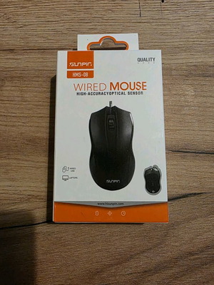 Wired mouse black color new