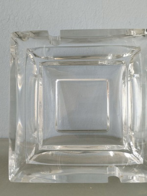 Κρυστάλλινο Σταχτοδοχείο Σαν Καινούργιο, Τετράγωνο Βαρύ 10.5x10.5cm