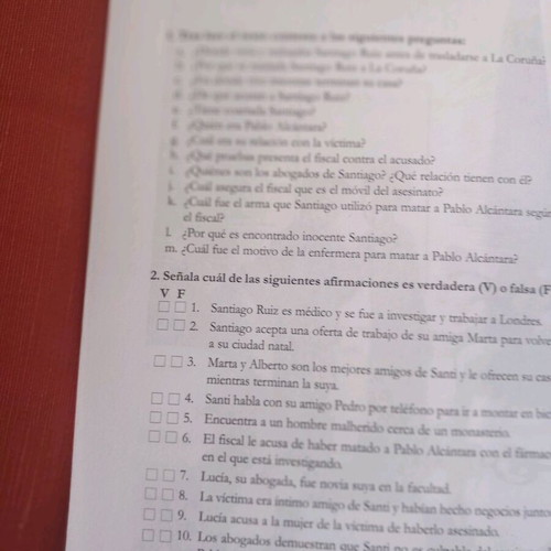 El juicio book used in Spanish with notes
