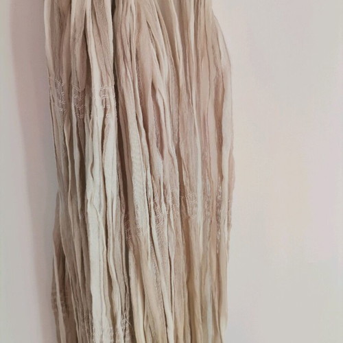 Women's scarf used, beige, also suitable as a shawl