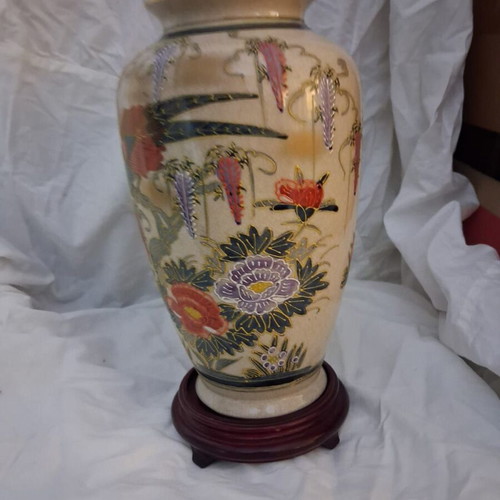 Satsuma vase used, Chinese