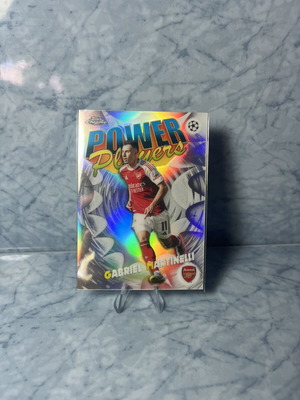 2025-26 Topps Chrome UEFA Power Players PP-3 Gabriel Martinelli Arsenal FC card