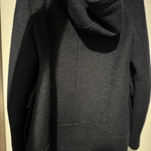 Zara blue jacket coat with boucle texture and corduroy look like new