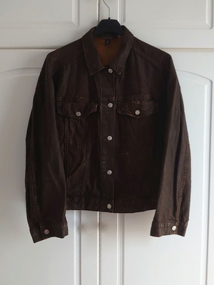 H&M denim jean jacket like new, brown, cotton