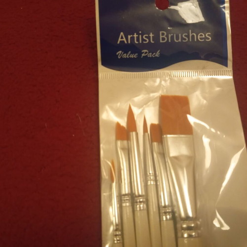 Artist brushes new, set of 6 pieces