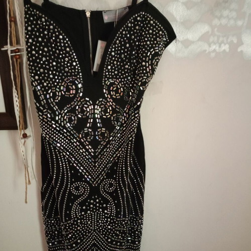Aape By A Bathing Ape® dress black with rhinestones like new, size S