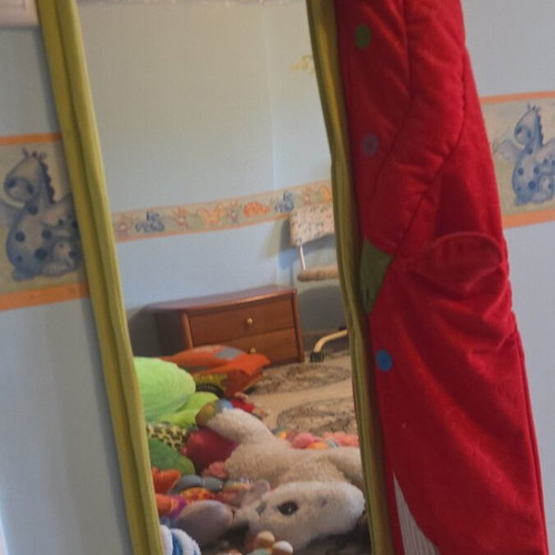 Children's mirror with crocodile design, 90cm height, 45cm width