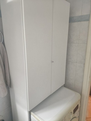 IKEA NYSJON white washing machine cabinet with 3 shelves