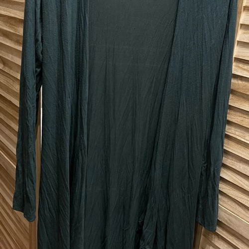 Toi & Moi Long Lightweight Cardigan Asymmetric Cypress Green Like New