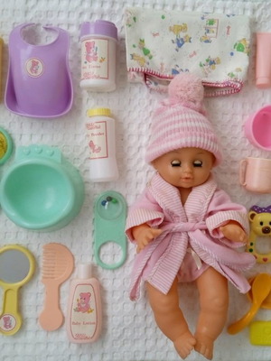 Vintage Oscar Creation baby doll used with original accessories