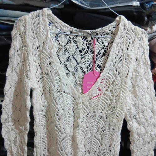 Mesh dress new, size S 36 8, white