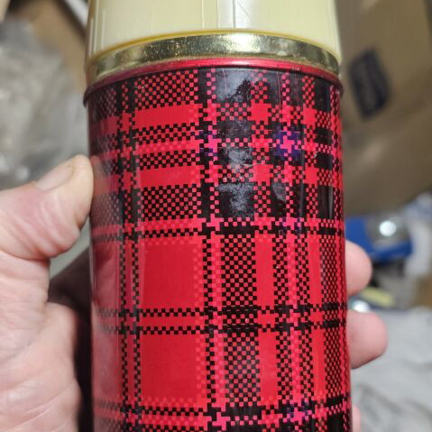 Thermos pair vintage set in vinyl case used