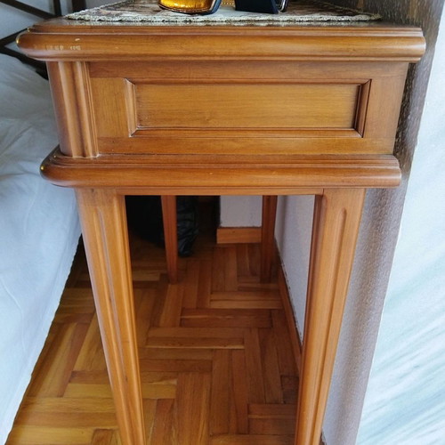 Bedroom set made of solid walnut wood used
