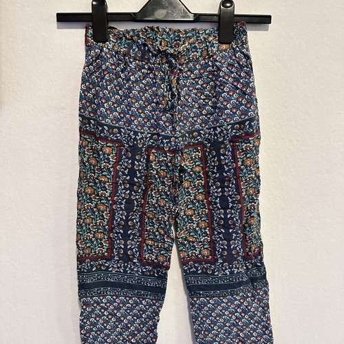 Boho floral pants for girls, size 9-10 years (140 cm)