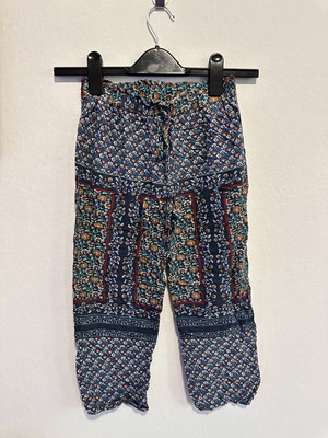 Boho floral pants for girls, size 9-10 years (140 cm)