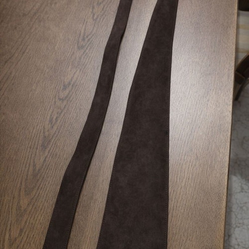 Leather suede tie brown from Kastoria like new