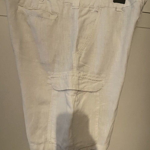 Zara men's linen bermuda shorts like new, size 42, sugar color