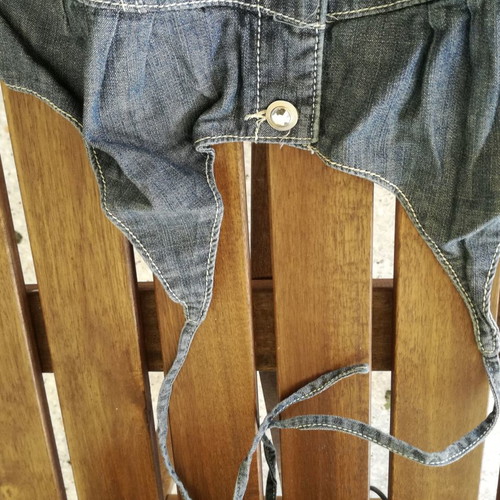 Denim halter dress used, size medium