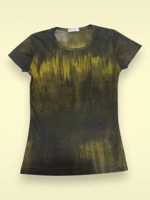 T-shirt like new, two-tone khaki-green, size S