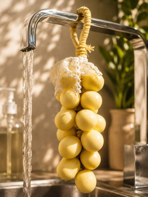 Handmade glycerin soap "Grapes" with banana scent