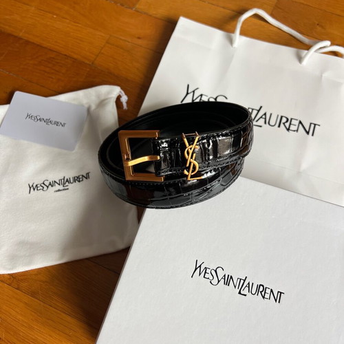 YSL belt new, black with gold details, size 100