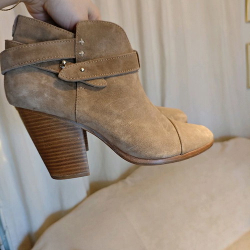 Rag & Bone Harrow suede ankle boots tan beige like new