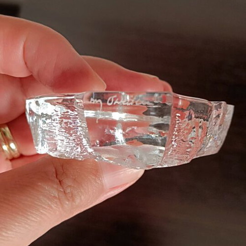 Crystal decorative miniature with engraved reindeer like new