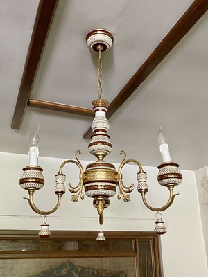 Chandelier with three bulbs classic design like new