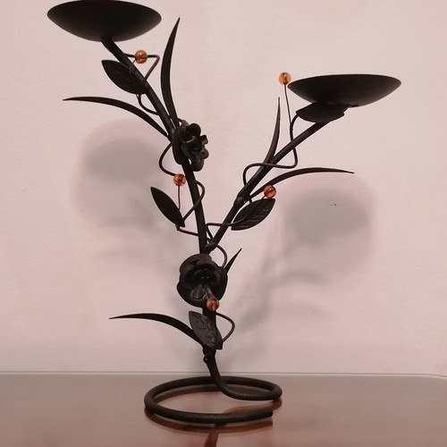 Metal Candle Holder in Excellent Condition