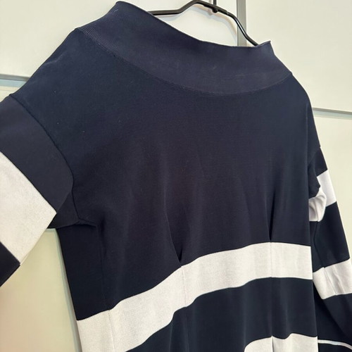 Navy dress like new with pleats, size M