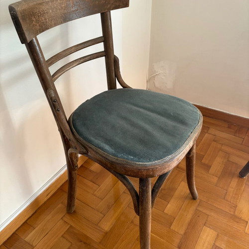 Wooden chairs used, pack of 4, vintage