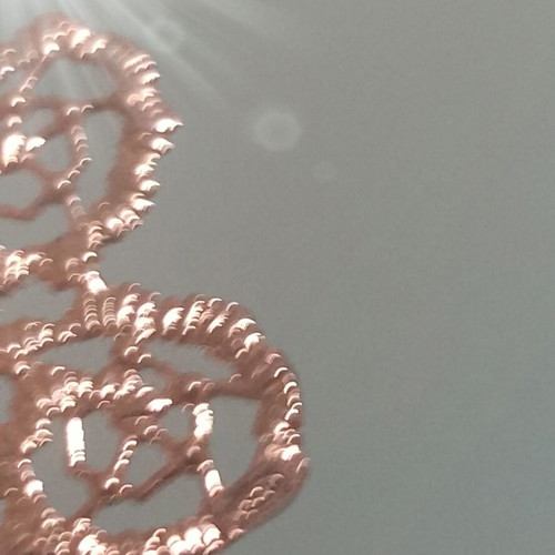 Silver 925 carved flower earrings, handmade