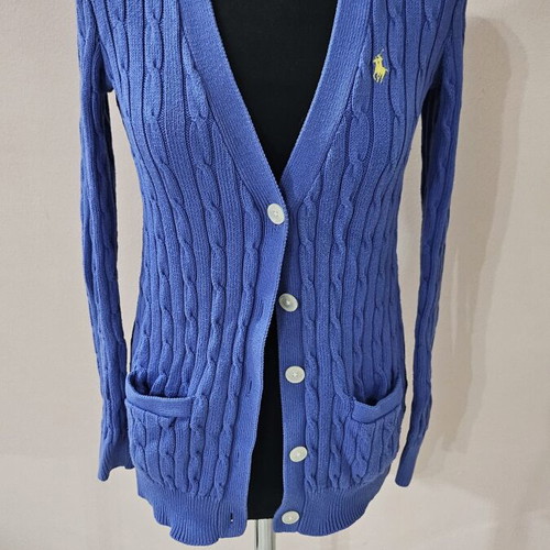 Polo Ralph Lauren Cotton Cardigan like new, blue, size S