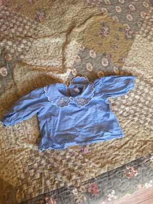 Cotton denim shirt for newborn, like new, H&M baby girl