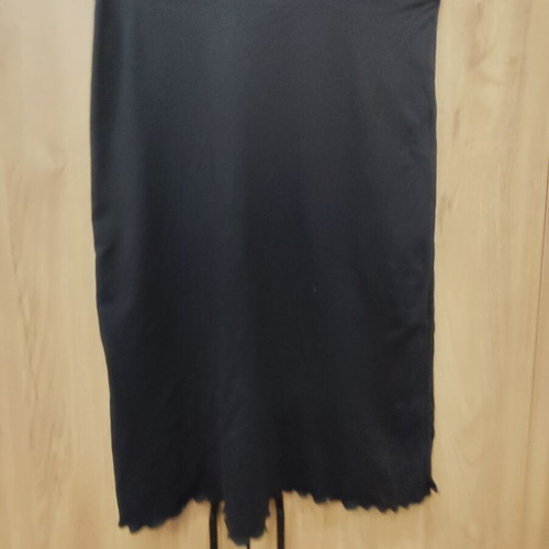 Black asymmetrical midi skirt with lettuce hem, like new, size L